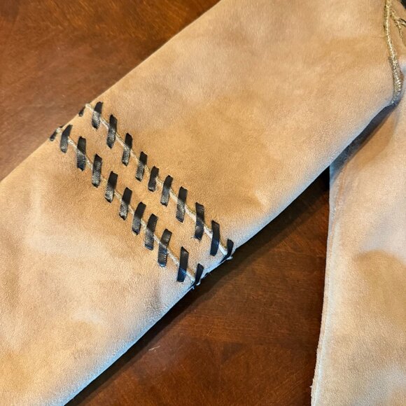 Vintage Reversible Shearling & Faux Fur Toggle Coat Women's Size S 19" ptp - Picture 10 of 14